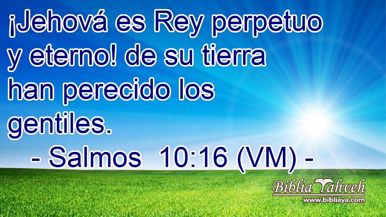  ¡Jehová es Rey perpetuo y eterno! de su tierra han perecido los gentiles. 