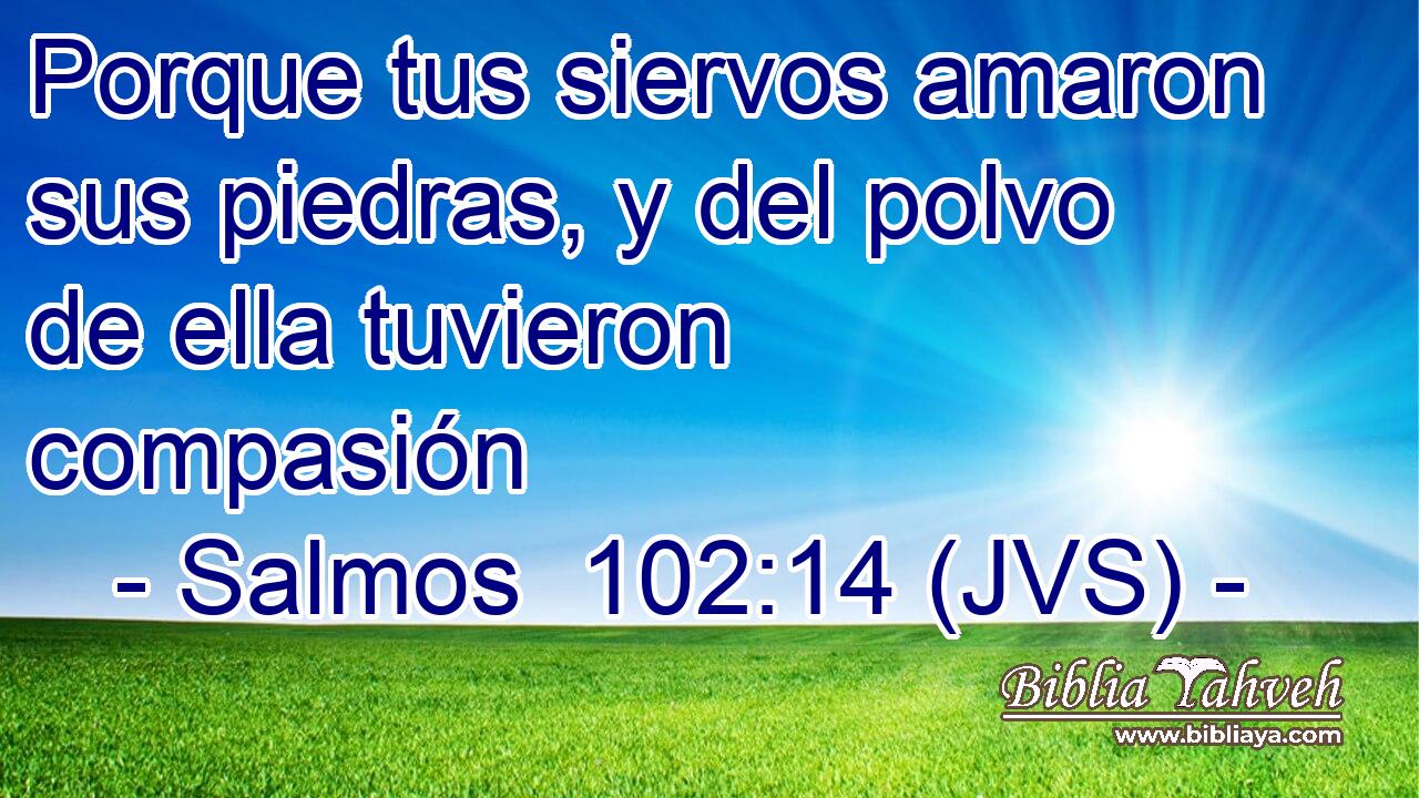 Porque tus siervos amaron sus piedras, y del polvo de ella tuvieron compasión