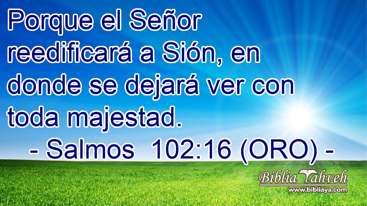  Porque el Señor reedificará a Sión, en donde se dejará ver con toda majestad. 