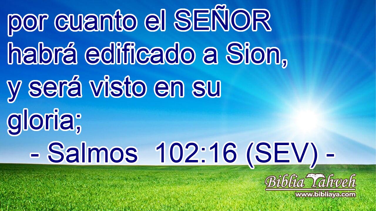por cuanto el SEÑOR habrá edificado a Sion, y será visto en su gloria;