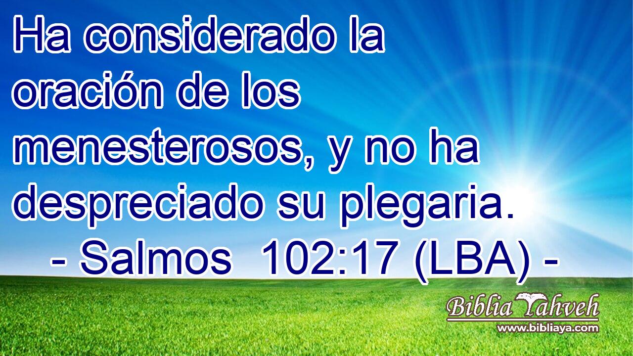 Ha considerado la oración de los menesterosos, y no ha despreciado su plegaria.