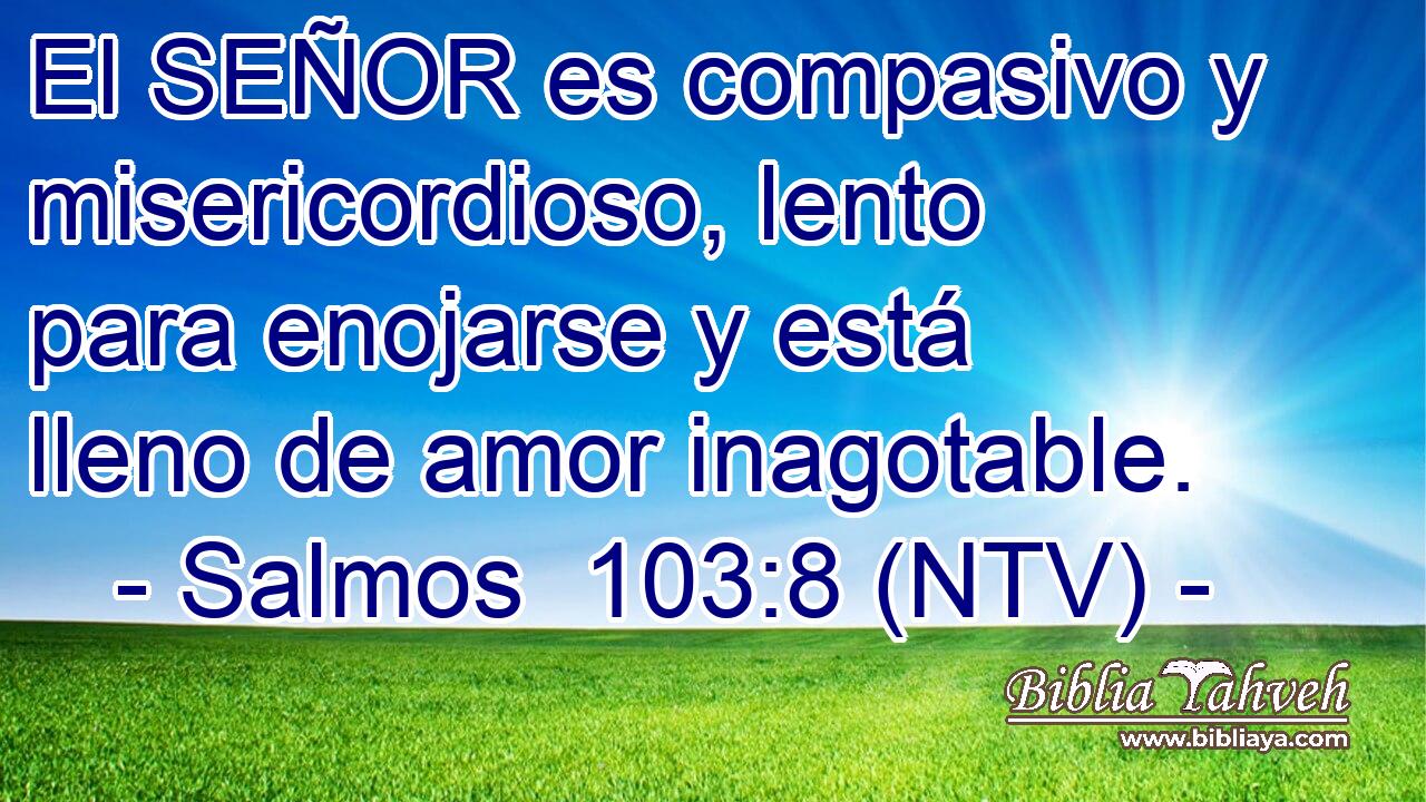 El SEÑOR es compasivo y misericordioso, lento para enojarse y está lleno de amor inagotable.