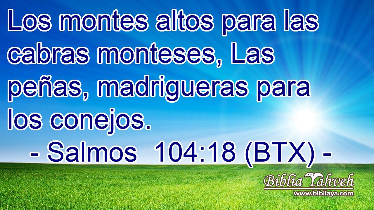 Los montes altos para las cabras monteses, Las peñas, madrigueras para los conejos.