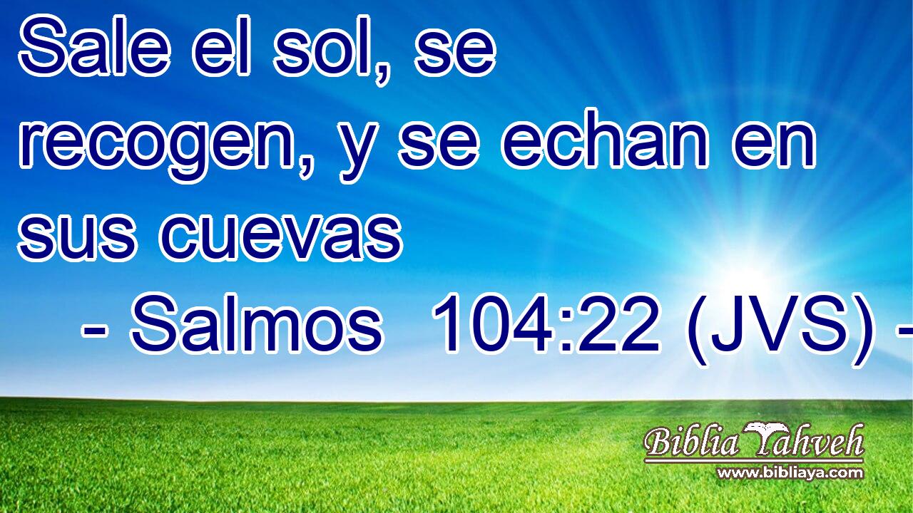Sale el sol, se recogen, y se echan en sus cuevas