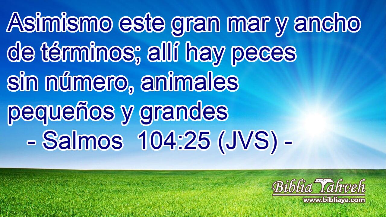 Asimismo este gran mar y ancho de términos; allí hay peces sin número, animales pequeños y grandes