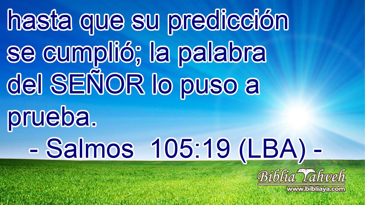 hasta que su predicción se cumplió; la palabra del SEÑOR lo puso a prueba.