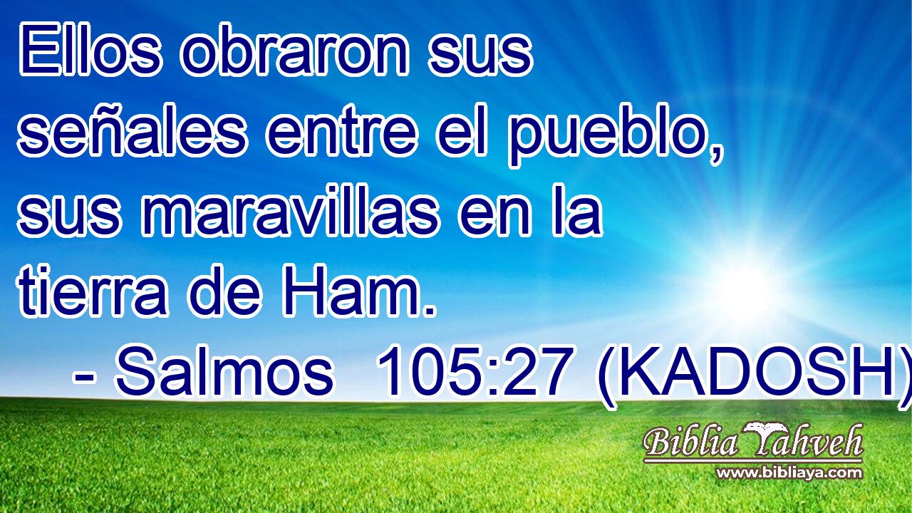  Ellos obraron sus señales entre el pueblo, sus maravillas en la tierra de Ham. 