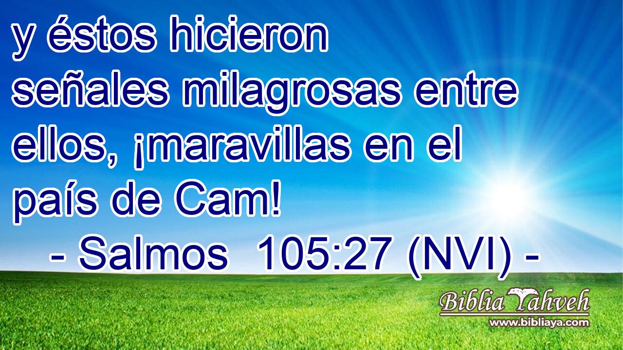  y éstos hicieron señales milagrosas entre ellos, ¡maravillas en el país de Cam! 