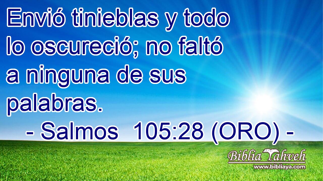  Envió tinieblas y todo lo oscureció; no faltó a ninguna de sus palabras. 
