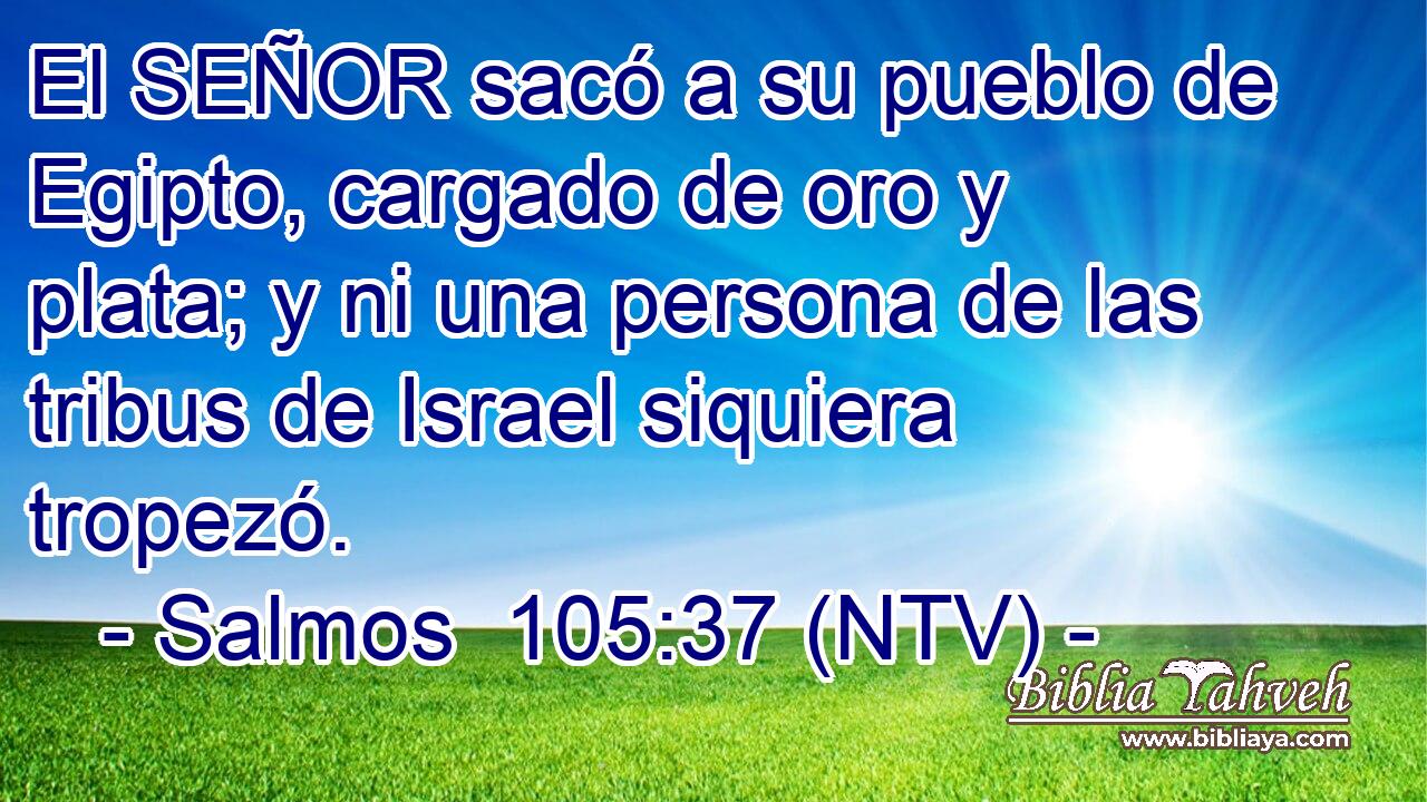 El SEÑOR sacó a su pueblo de Egipto, cargado de oro y plata; y ni una persona de las tribus de Israel siquiera tropezó.