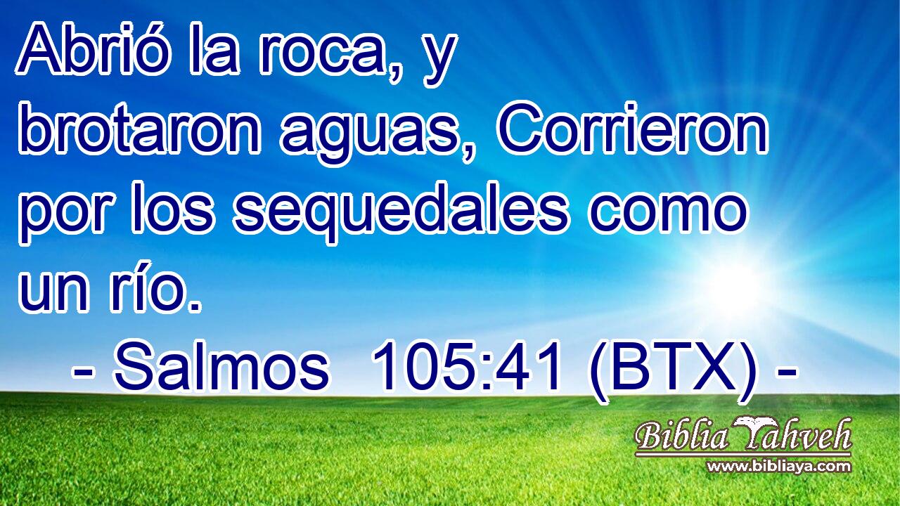 Abrió la roca, y brotaron aguas, Corrieron por los sequedales como un río.