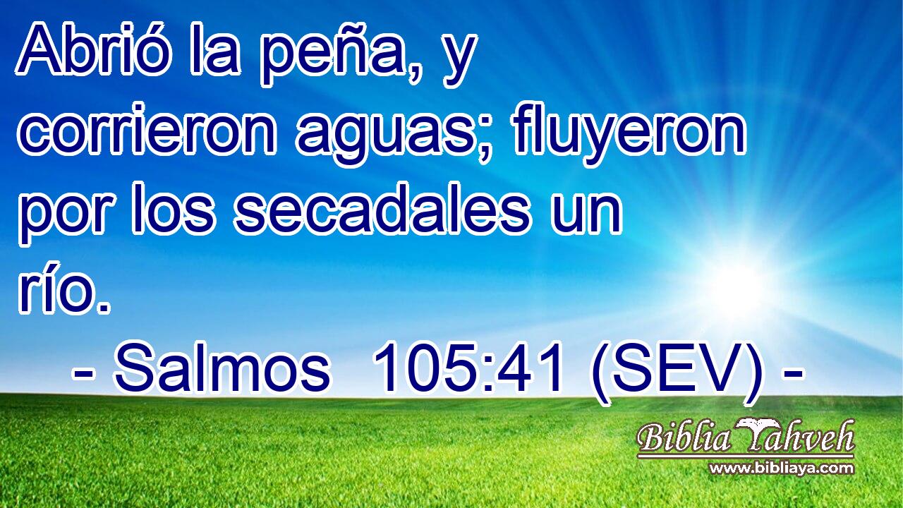 Abrió la peña, y corrieron aguas; fluyeron por los secadales un río.