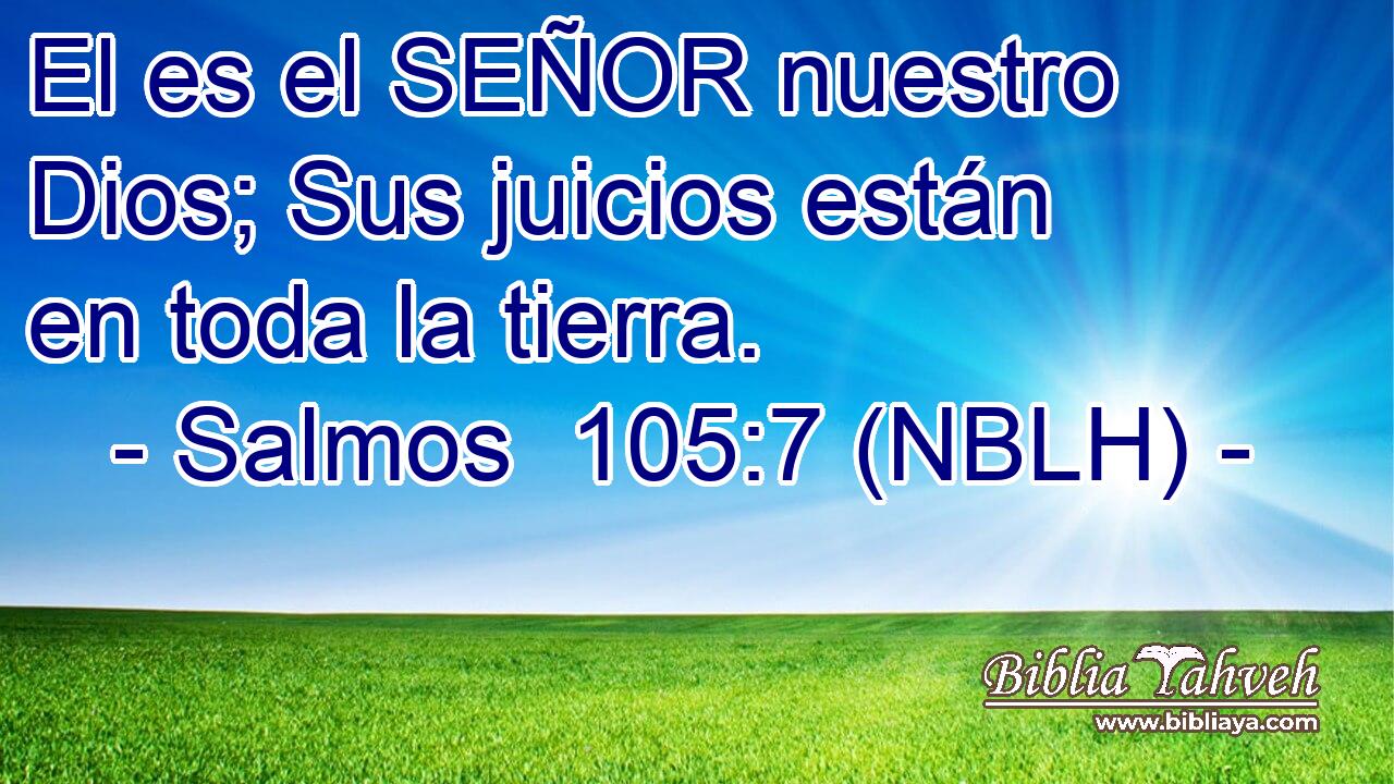  El es el SEÑOR nuestro Dios; Sus juicios están en toda la tierra. 