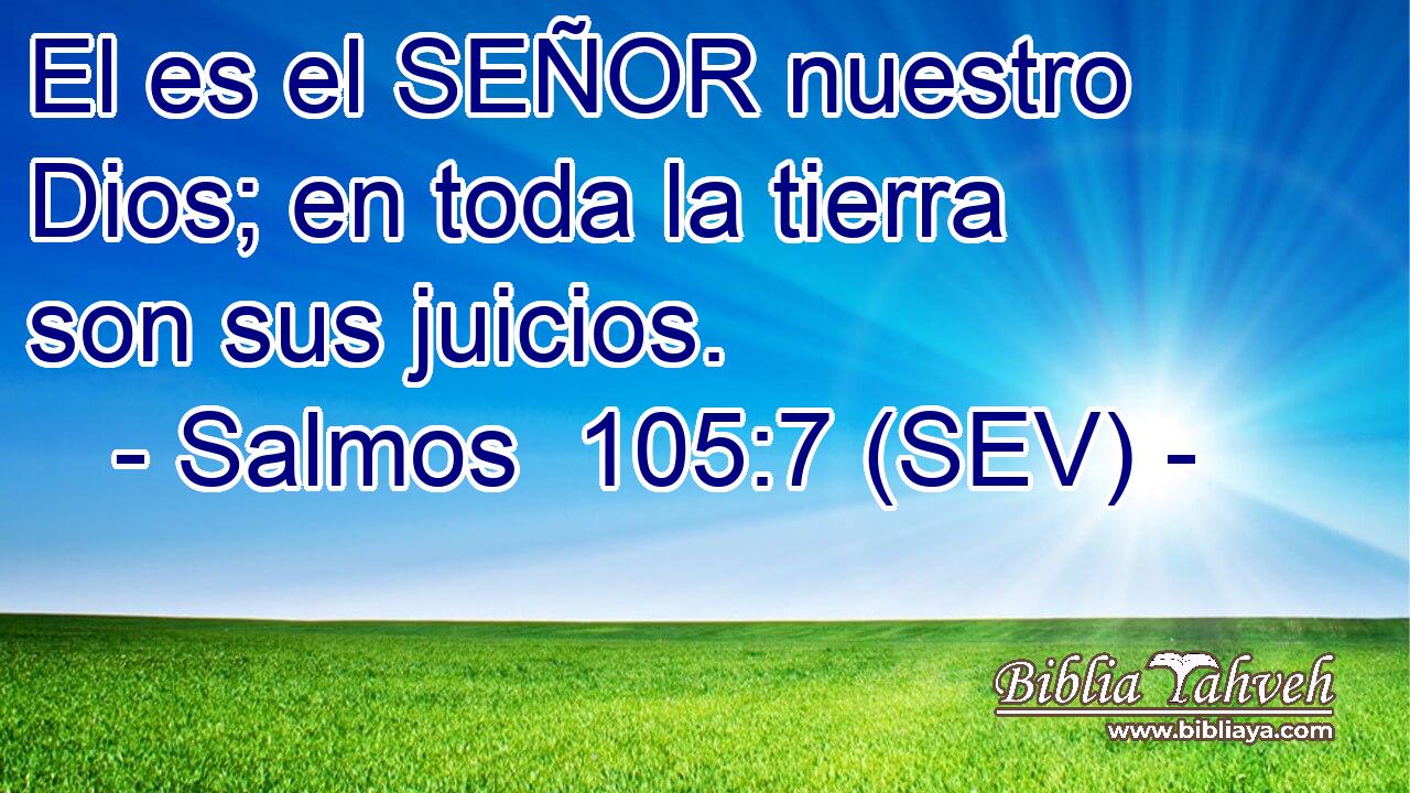 El es el SEÑOR nuestro Dios; en toda la tierra son sus juicios.