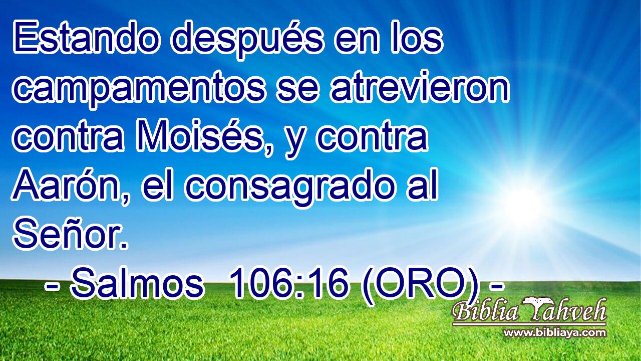  Estando después en los campamentos se atrevieron contra Moisés, y contra Aarón, el consagrado al Señor. 