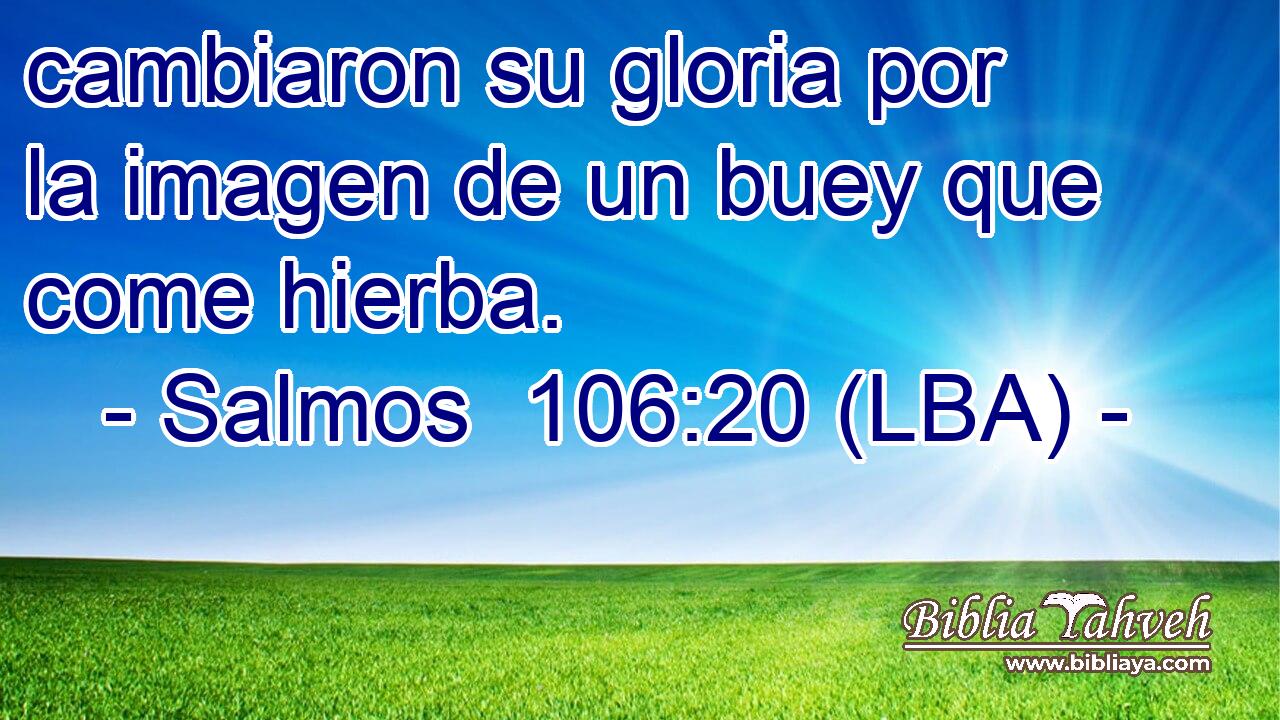 cambiaron su gloria por la imagen de un buey que come hierba.