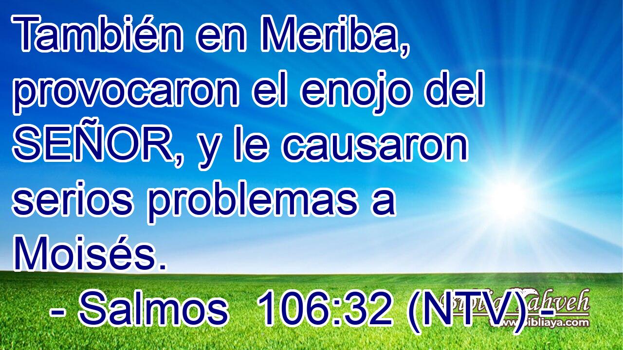 También en Meriba, provocaron el enojo del SEÑOR, y le causaron serios problemas a Moisés.