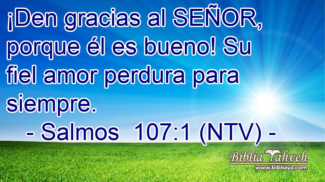 ¡Den gracias al SEÑOR, porque él es bueno! Su fiel amor perdura para siempre.