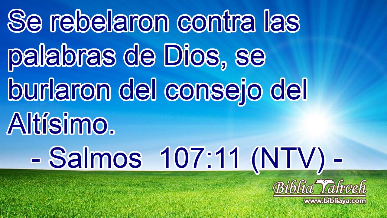 Se rebelaron contra las palabras de Dios, se burlaron del consejo del Altísimo.