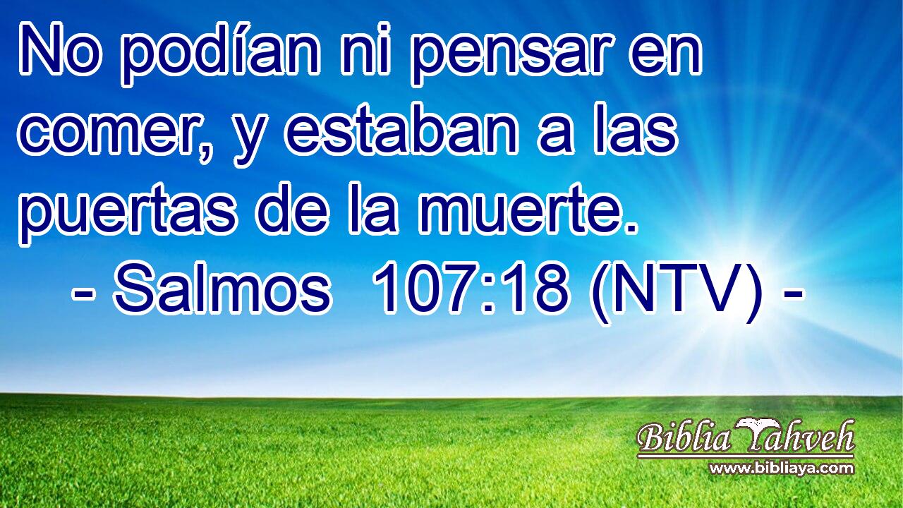 No podían ni pensar en comer, y estaban a las puertas de la muerte.
