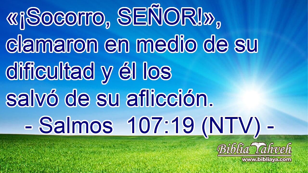 «¡Socorro, SEÑOR!», clamaron en medio de su dificultad y él los salvó de su aflicción.
