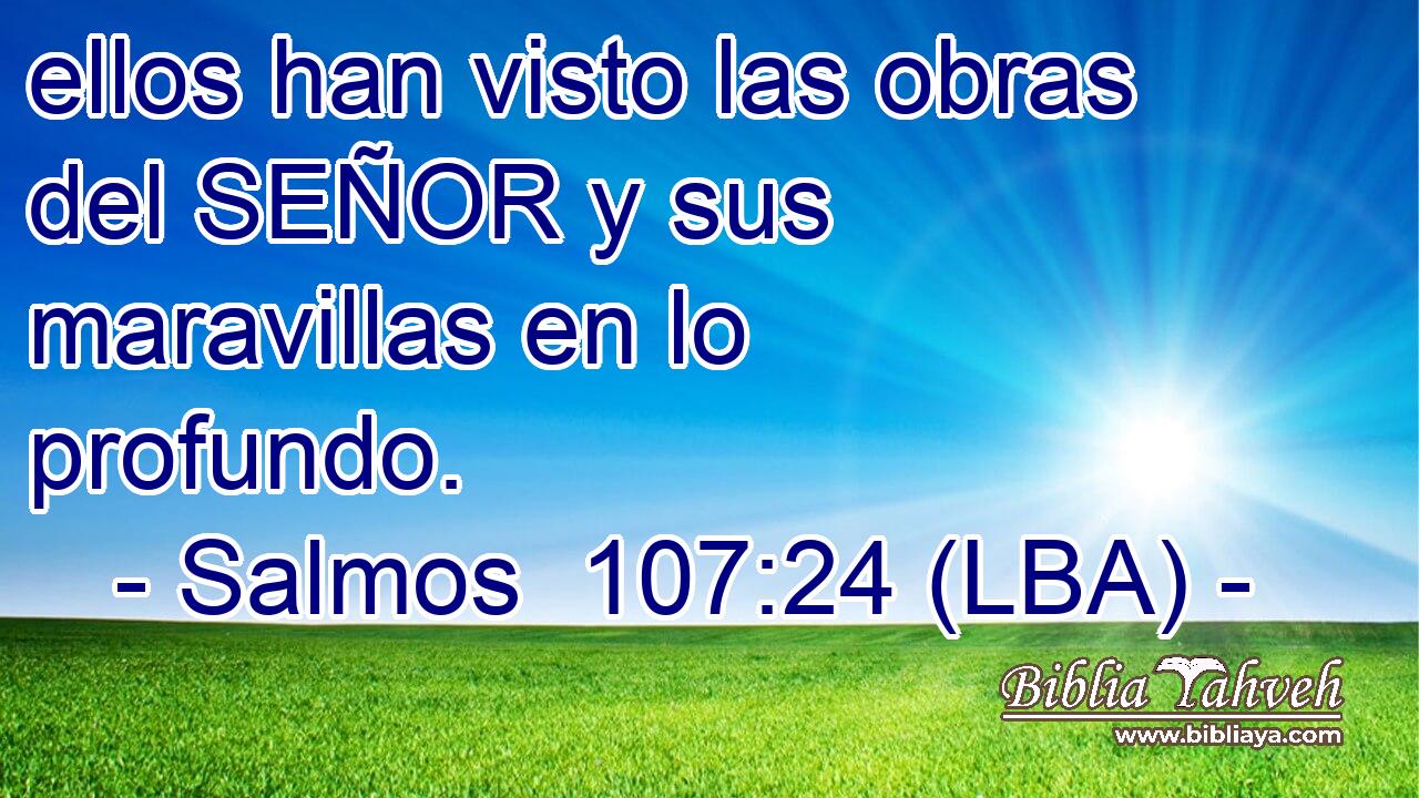 ellos han visto las obras del SEÑOR y sus maravillas en lo profundo.