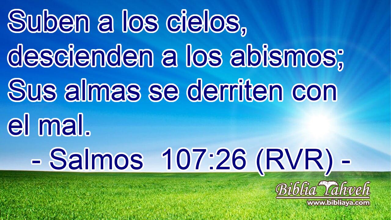 Suben a los cielos, descienden a los abismos; Sus almas se derriten con el mal.