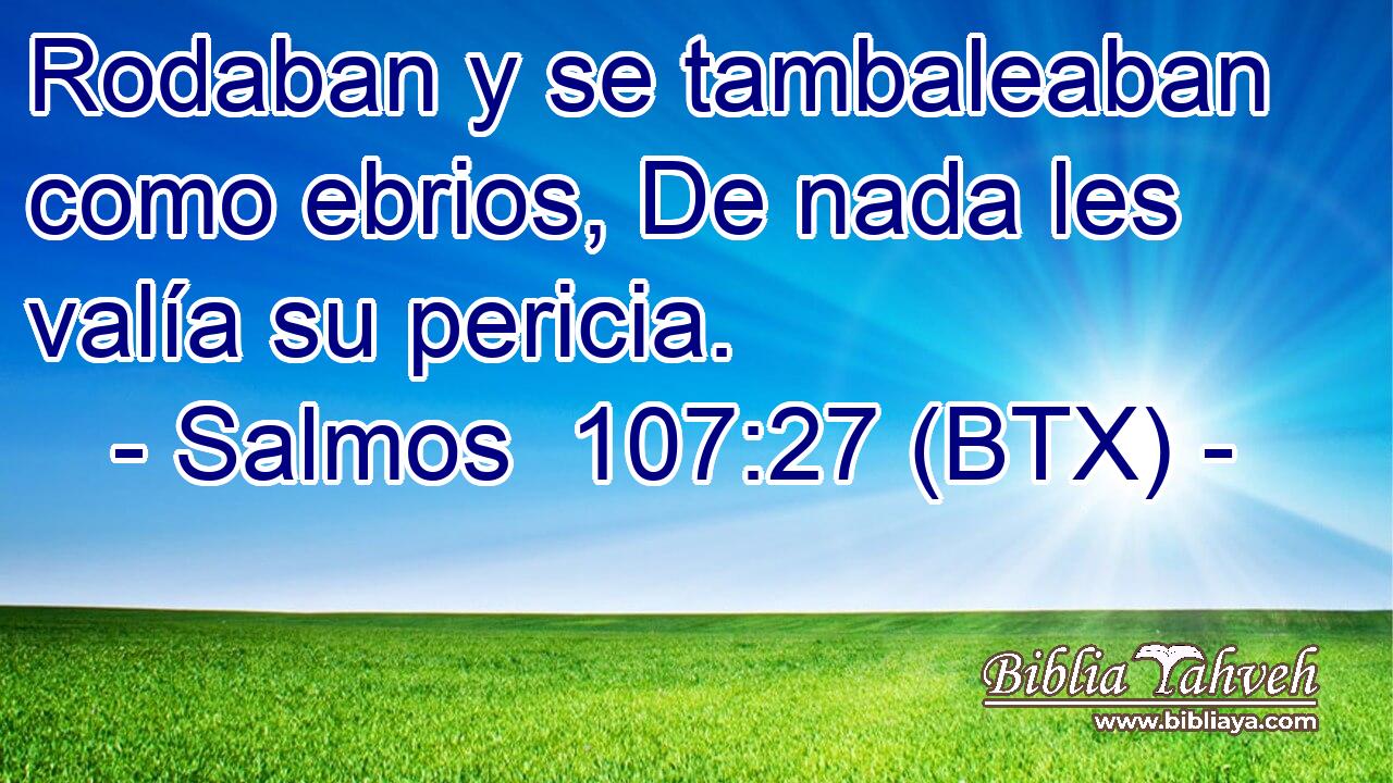 Rodaban y se tambaleaban como ebrios, De nada les valía su pericia.