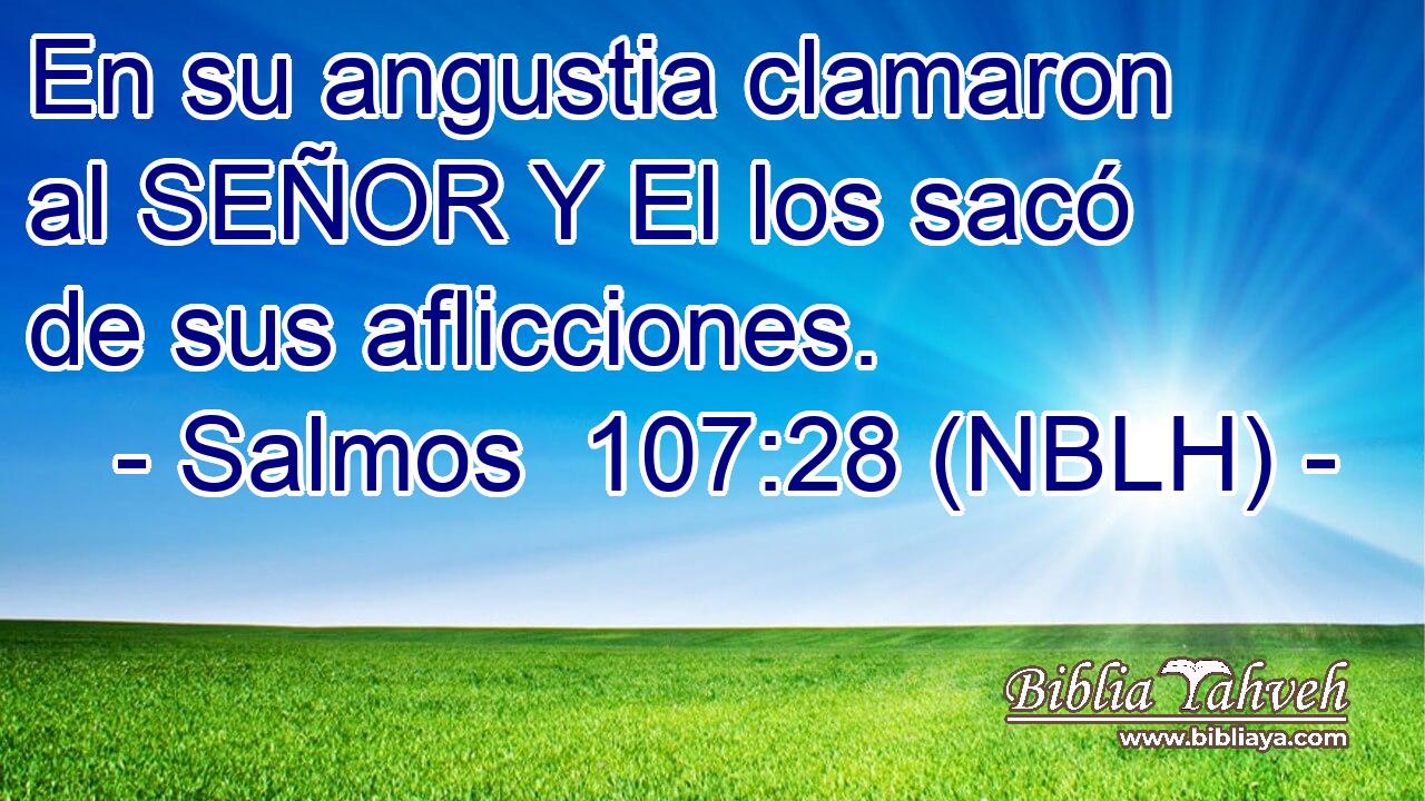  En su angustia clamaron al SEÑOR Y El los sacó de sus aflicciones. 