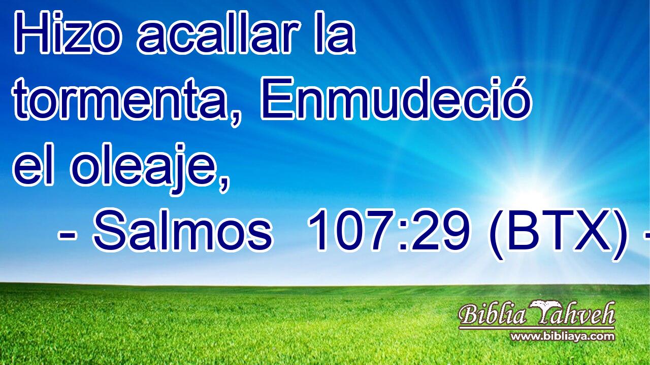 Hizo acallar la tormenta, Enmudeció el oleaje,