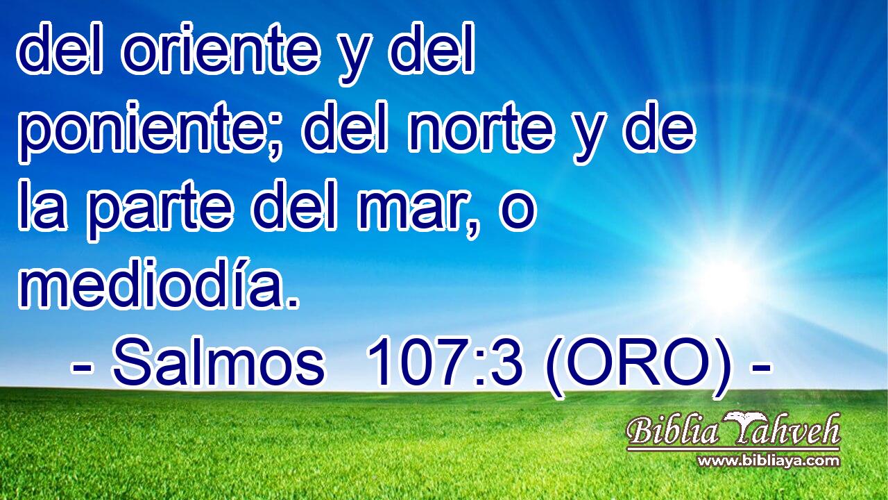  del oriente y del poniente; del norte y de la parte del mar, o mediodía. 