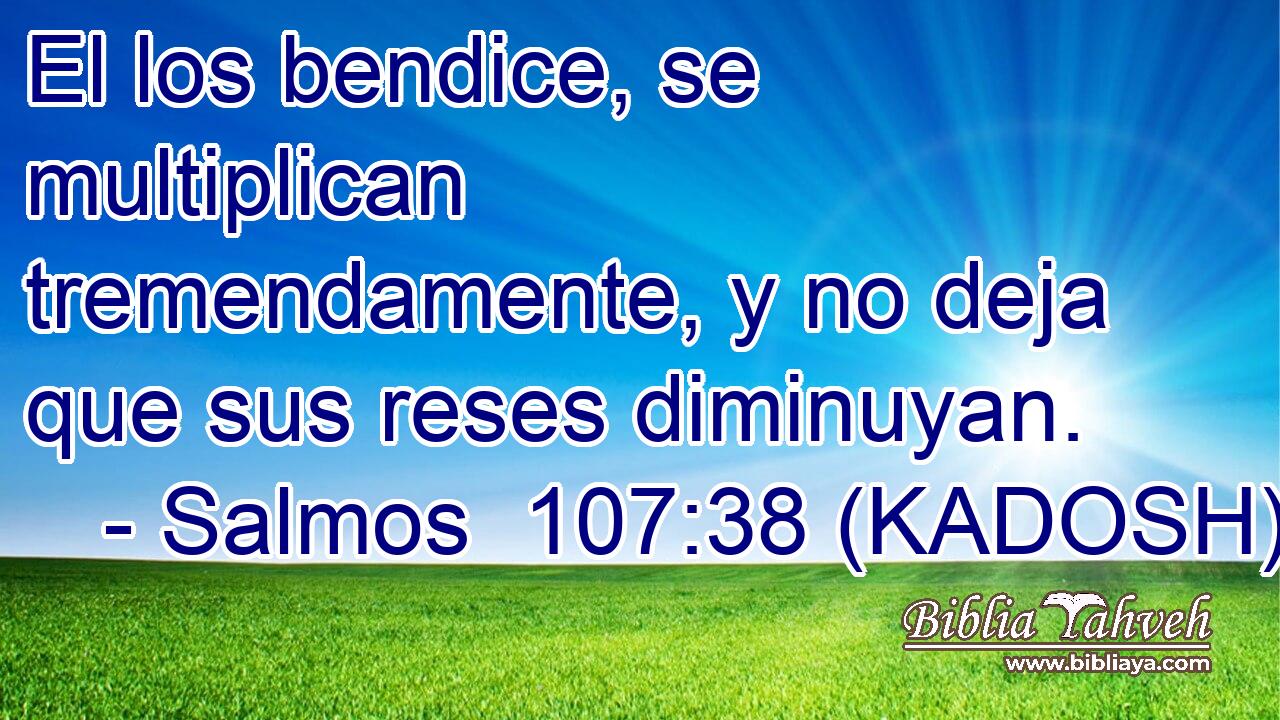  El los bendice, se multiplican tremendamente, y no deja que sus reses diminuyan. 