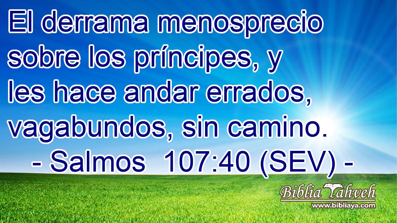 El derrama menosprecio sobre los príncipes, y les hace andar errados, vagabundos, sin camino.