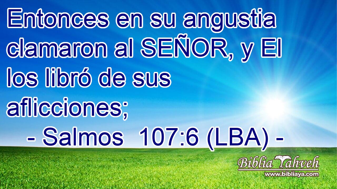 Entonces en su angustia clamaron al SEÑOR, y El los libró de sus aflicciones;