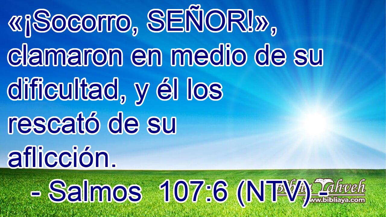 «¡Socorro, SEÑOR!», clamaron en medio de su dificultad, y él los rescató de su aflicción.
