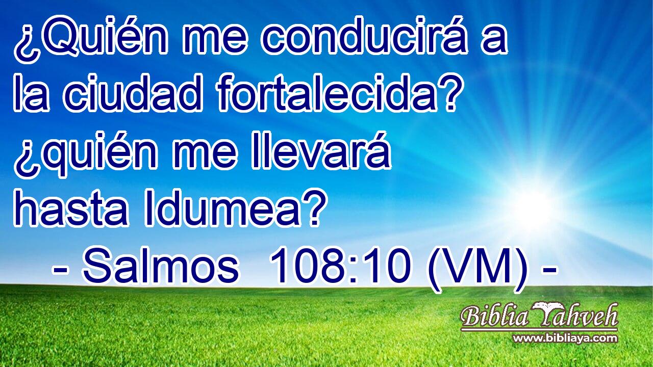  ¿Quién me conducirá a la ciudad fortalecida? ¿quién me llevará hasta Idumea? 
