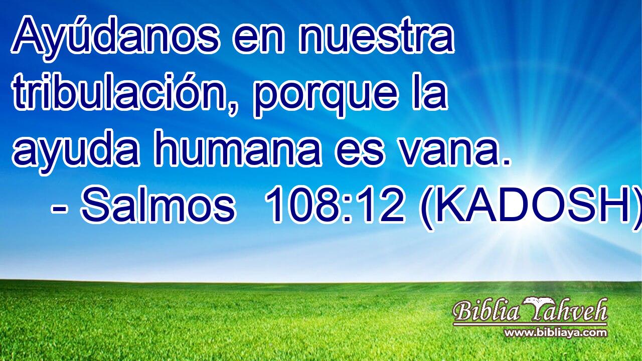 Ayúdanos en nuestra tribulación, porque la ayuda humana es vana. 