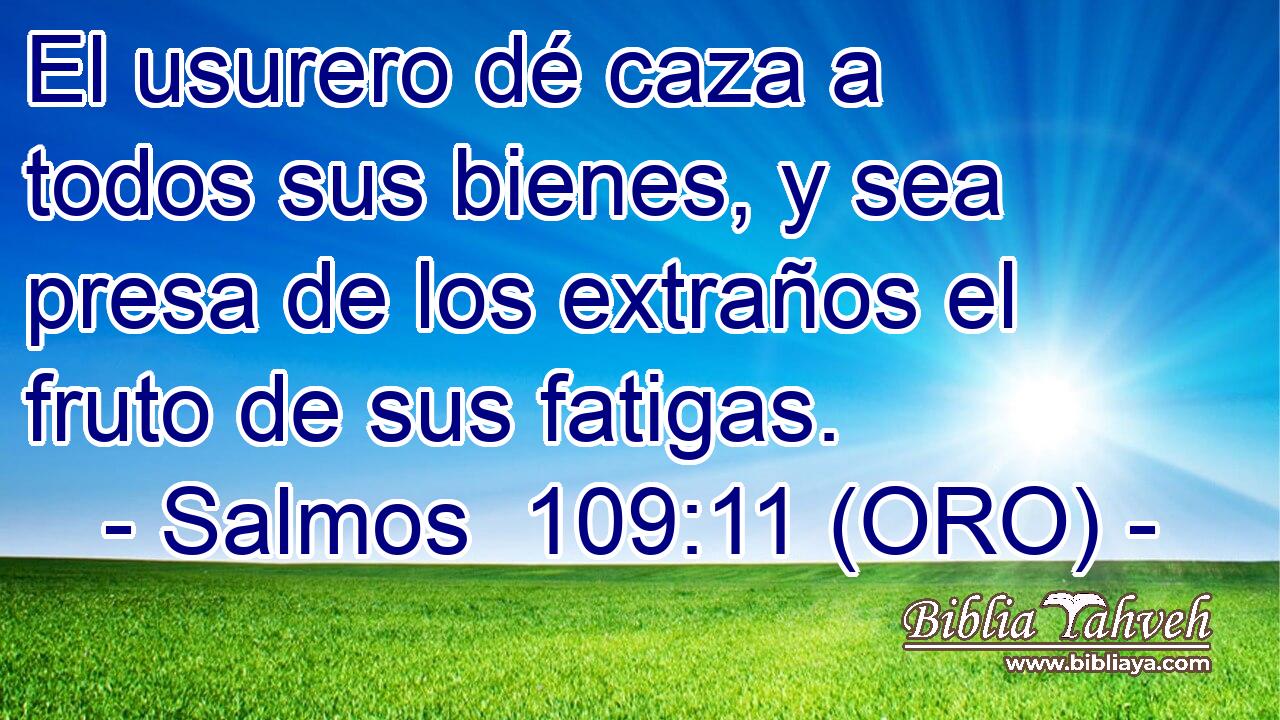  El usurero dé caza a todos sus bienes, y sea presa de los extraños el fruto de sus fatigas. 