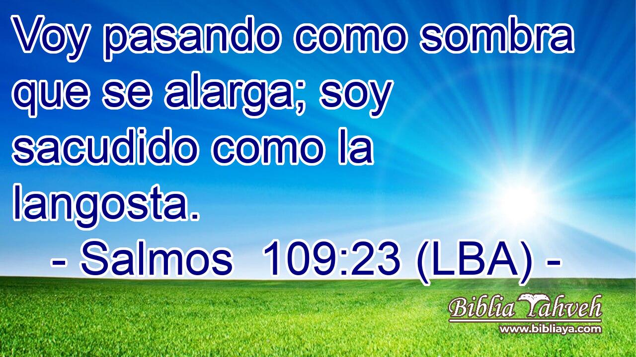Voy pasando como sombra que se alarga; soy sacudido como la langosta.