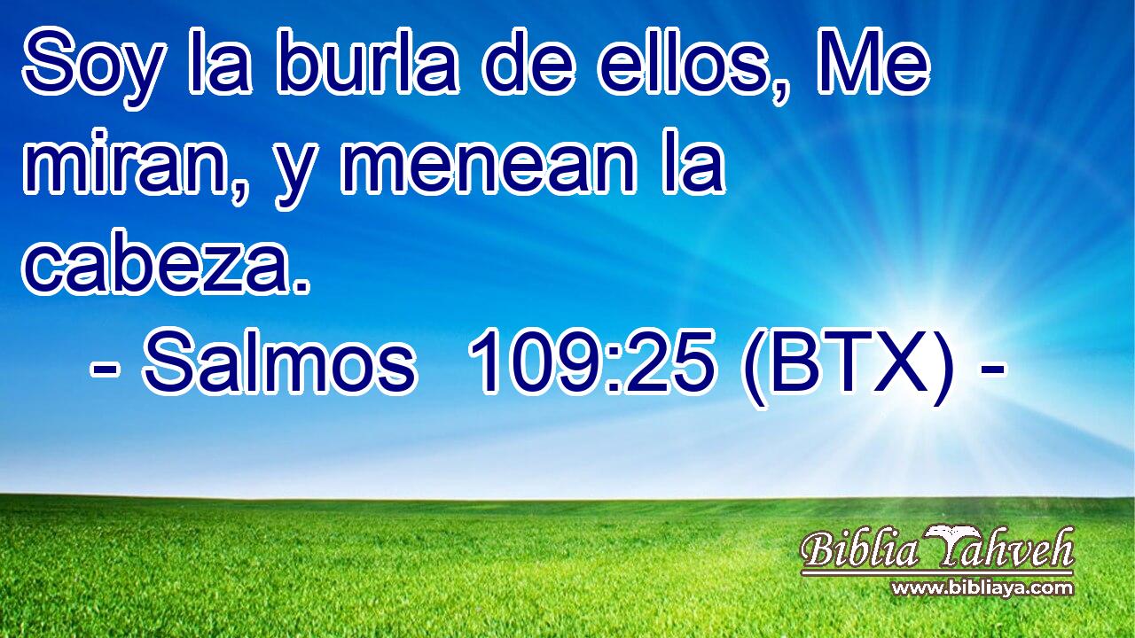 Soy la burla de ellos, Me miran, y menean la cabeza.