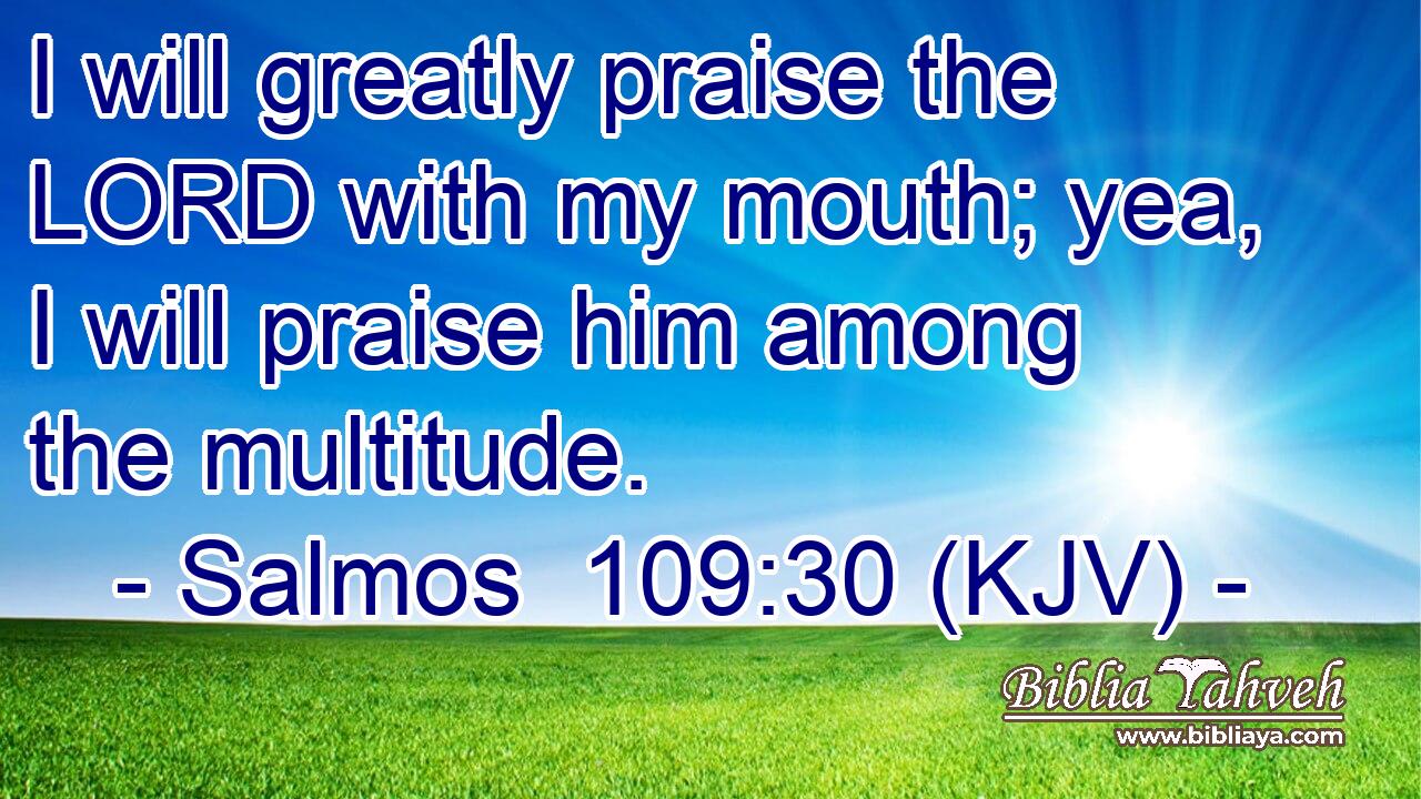 I will greatly praise the LORD with my mouth; yea, I will praise him among the multitude.