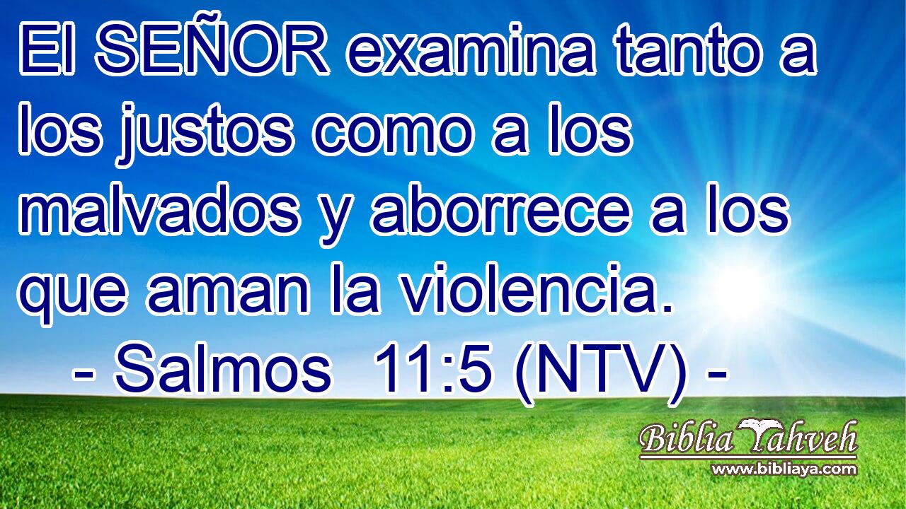 El SEÑOR examina tanto a los justos como a los malvados y aborrece a los que aman la violencia.
