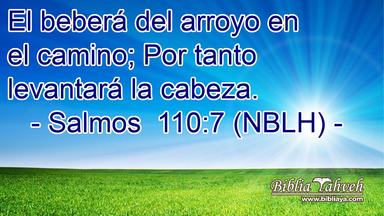  El beberá del arroyo en el camino; Por tanto levantará la cabeza. 