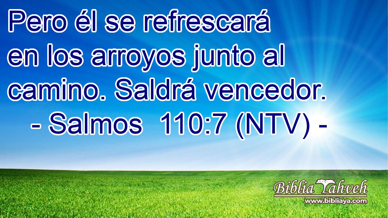 Pero él se refrescará en los arroyos junto al camino. Saldrá vencedor.