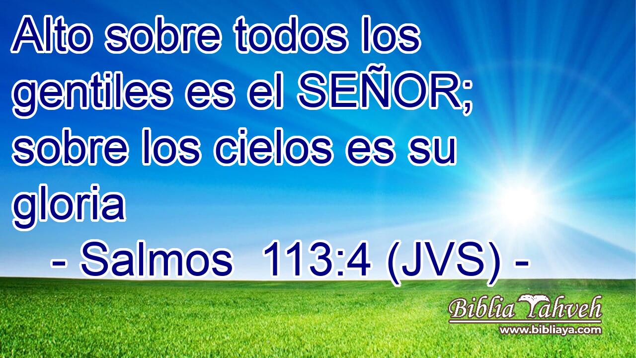 Alto sobre todos los gentiles es el SEÑOR; sobre los cielos es su gloria