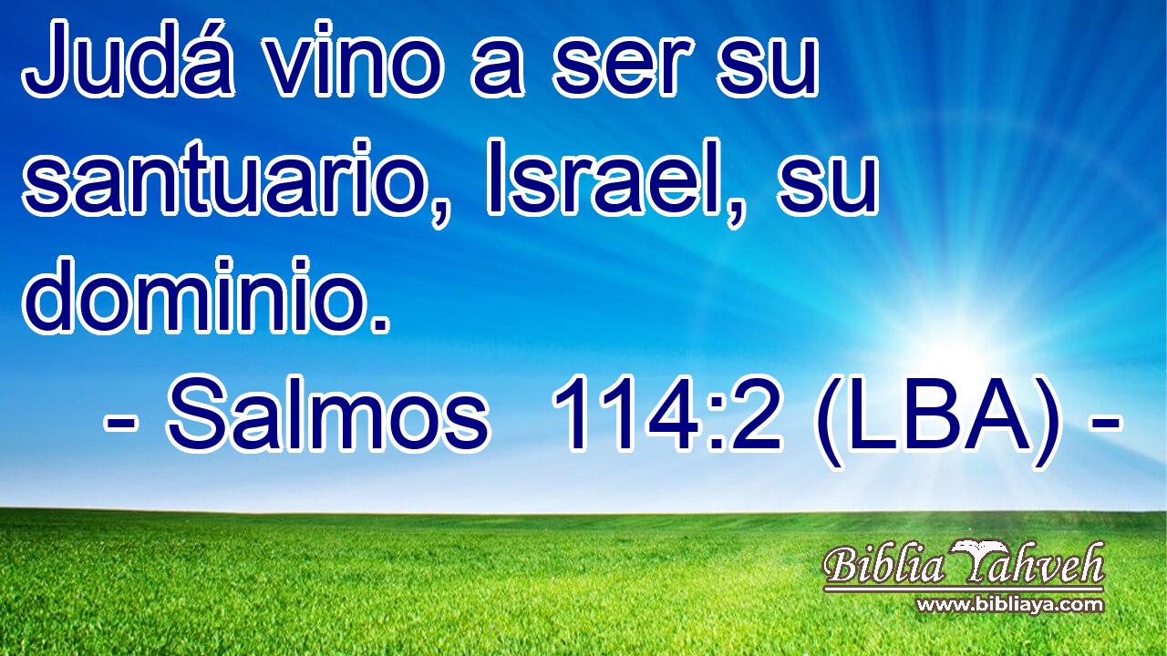 Judá vino a ser su santuario, Israel, su dominio.