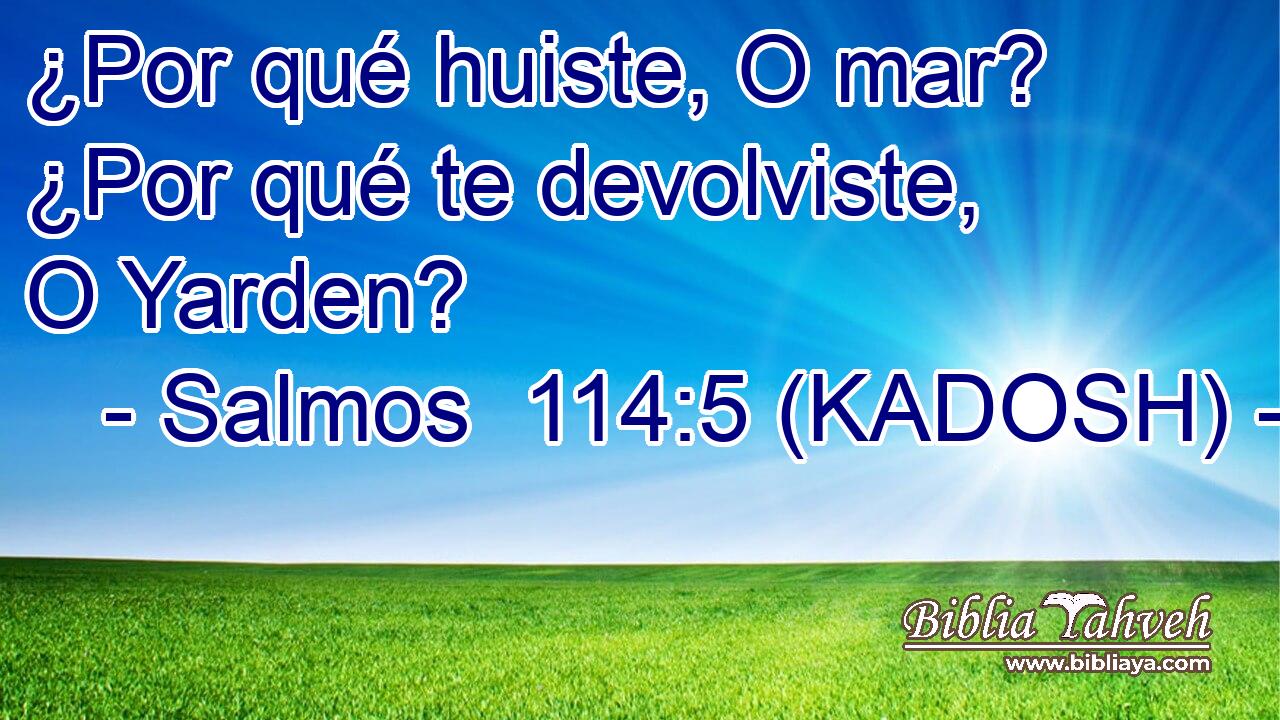  ¿Por qué huiste, O mar? ¿Por qué te devolviste, O Yarden? 