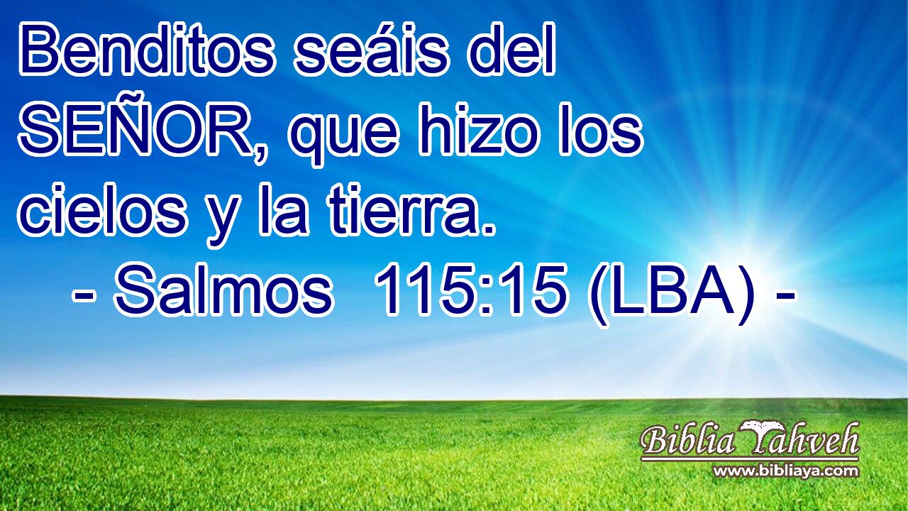 Benditos seáis del SEÑOR, que hizo los cielos y la tierra.