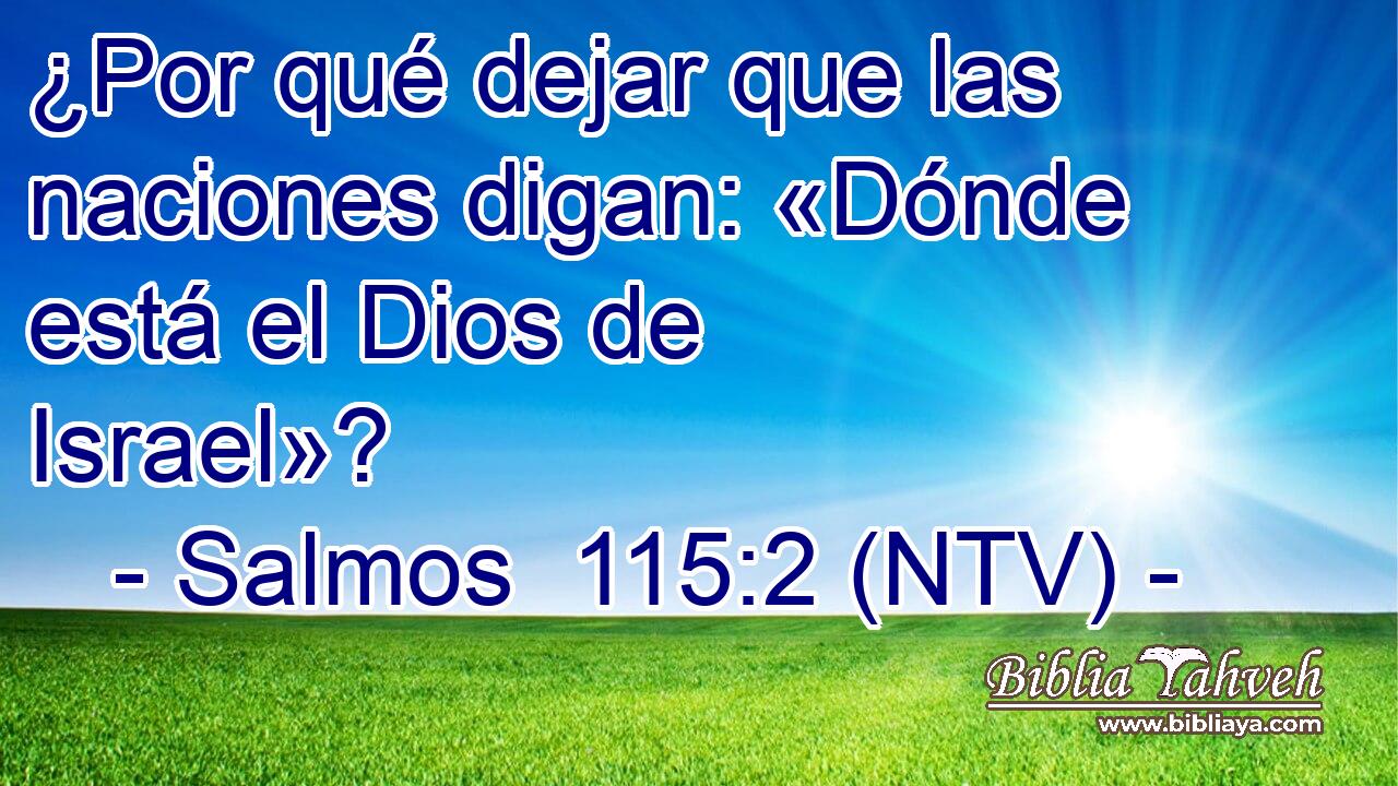 ¿Por qué dejar que las naciones digan: «Dónde está el Dios de Israel»?