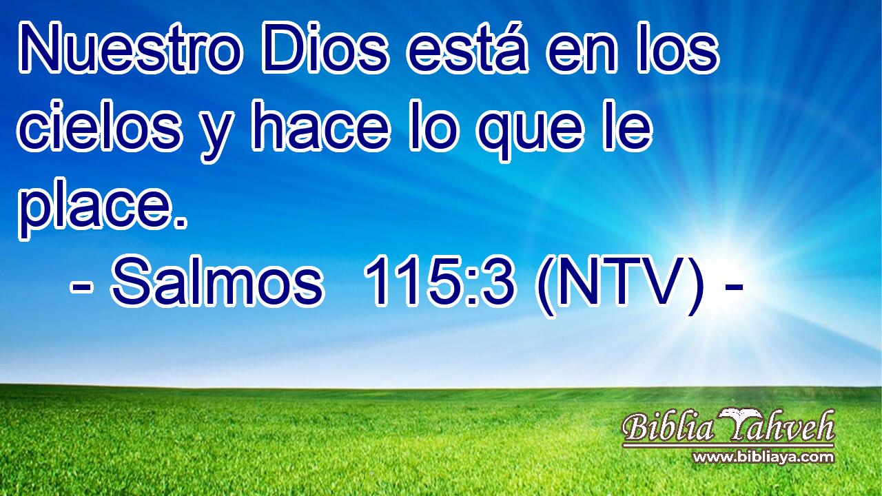 Nuestro Dios está en los cielos y hace lo que le place.